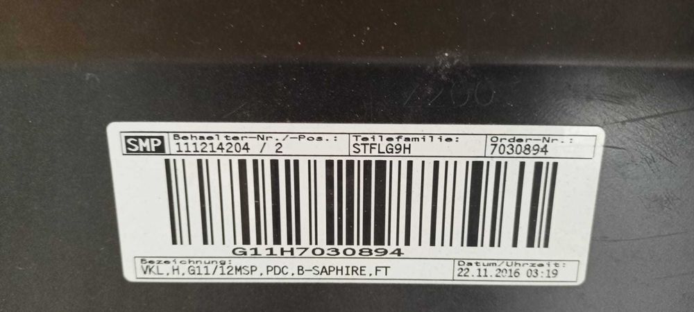 BMW 7 G11 G12 2015 - 2022 M-Pakiet zderzak tył tylni USA