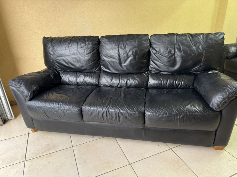 Стильный кожаный диван двойка из Европы