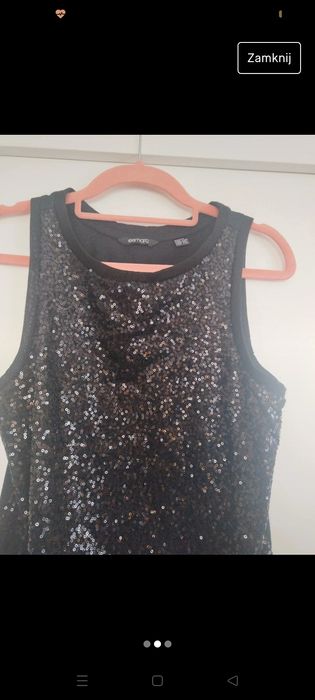 Czarny cekinowy top SS Esmara