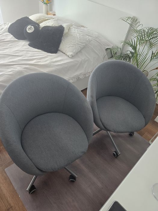 Krzesło obrotowe IKEA szare biurkowe, fotel
