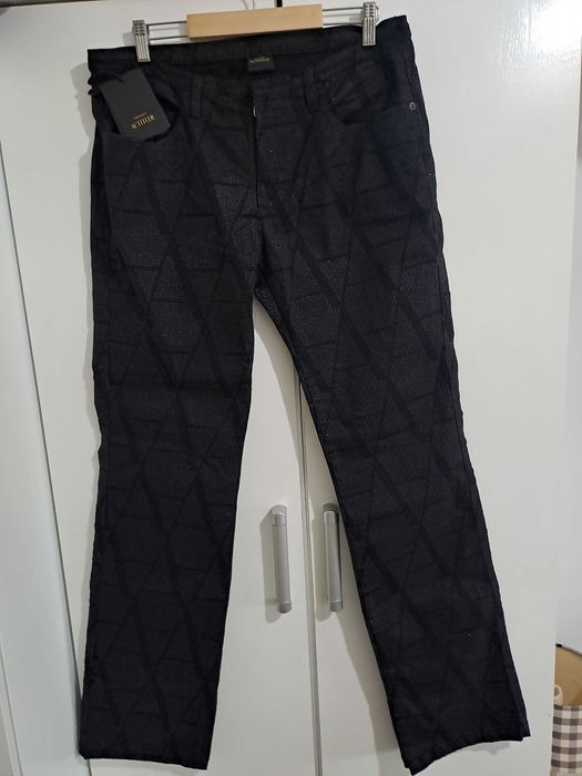 Dżinsy dzwony z brokatem