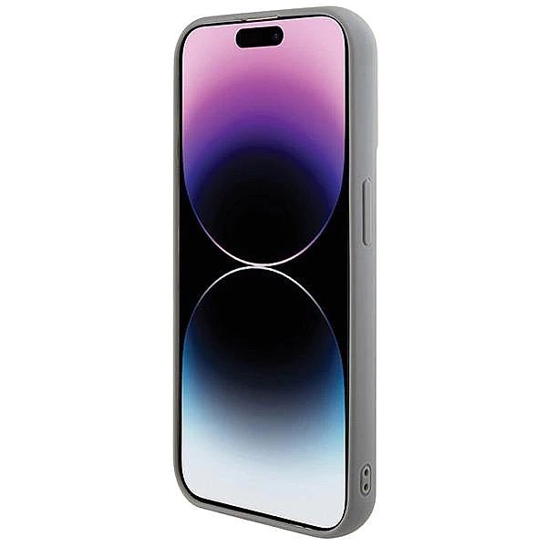 Etui Guess Sequin Script Metal na iPhone 15 Pro - srebrne