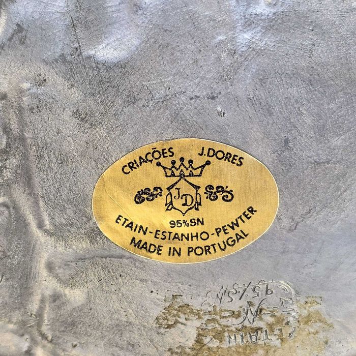 Prato Decorativo Estanho – Cena Rural Portuguesa – Criações J. Dores