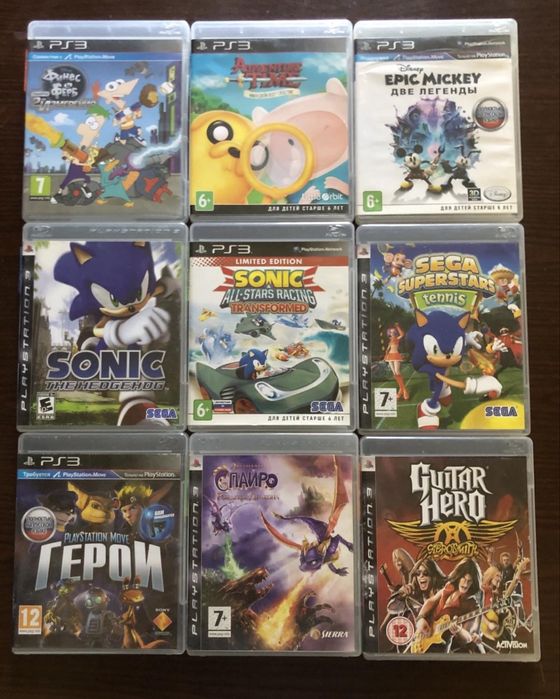 Sony PlayStation 3: Спайро Sonic Simpsons Epic Mickey Две Легенды, Buzz Pac-man Uncharted Resident Evil, The Evil Within, Ghostbusters Avatar