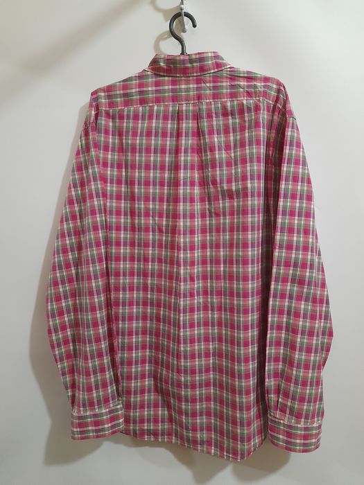 Чоловіча сорочка Polo Ralph Lauren Custom Fit у яскраво-рожеву клітинку р. XXL