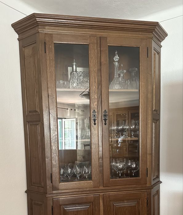 Movel de canto, madeira de castanho