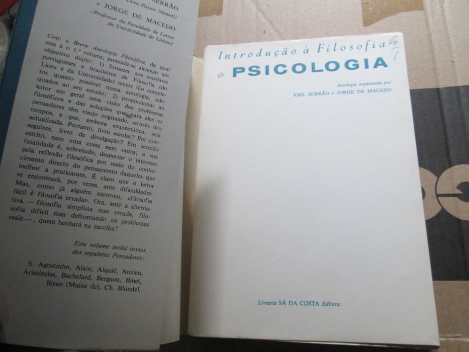 Introdução à Filosofia e Psicologia, de Joel Serrão e Jorge de Macedo