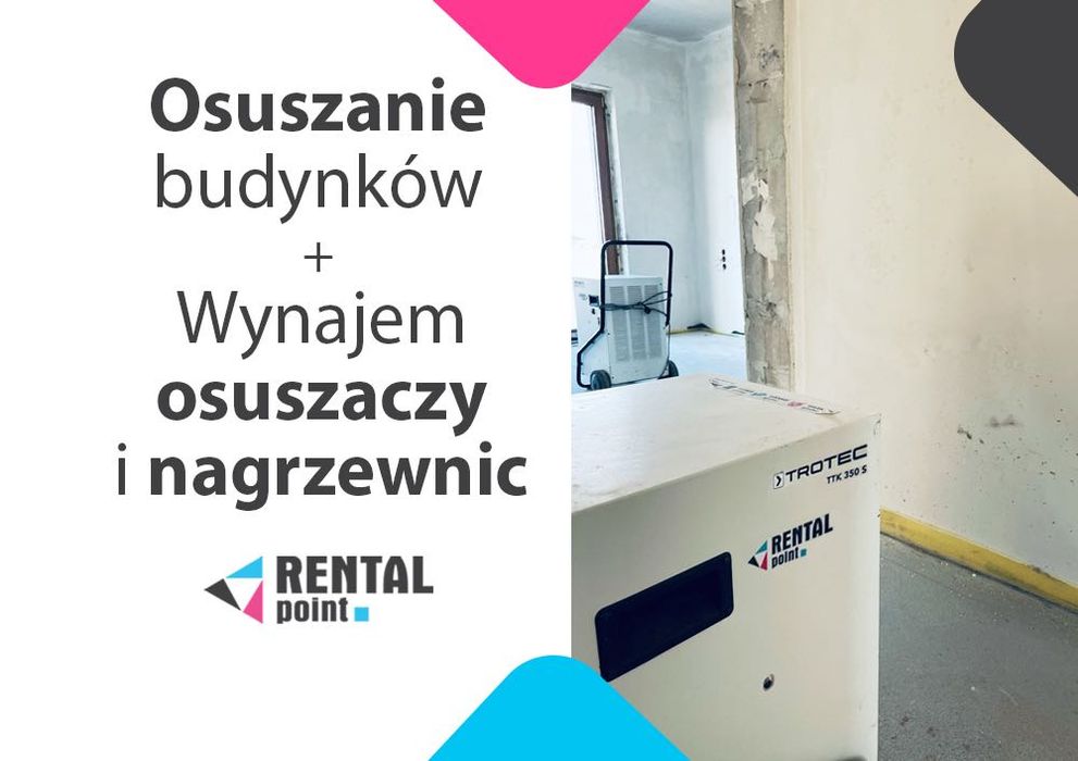 OSUSZANIE budynków / OGRZEWANIE awaryjne / WYNAJEM osuszaczy powietrza, nagrzewnic, parasoli grzewczych, nawilżaczy, klimatyzatorów, wentylatorów
