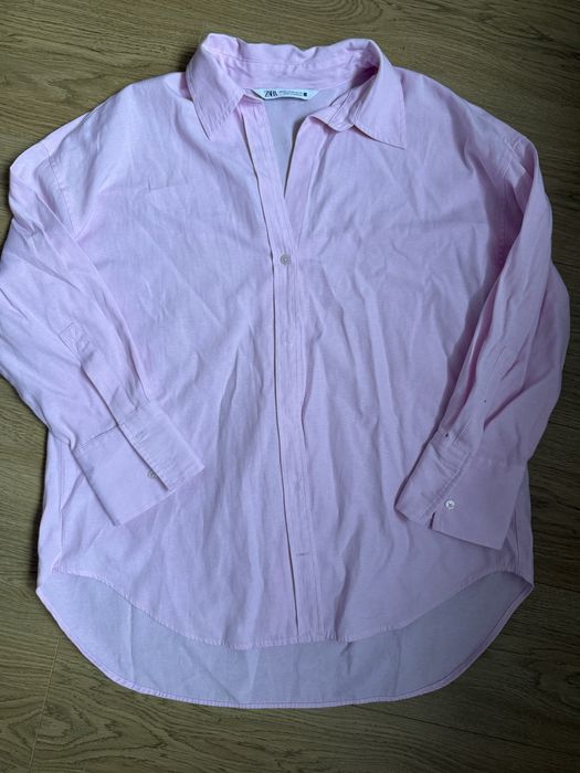 Жіноча рожева блузка - сорочка zara