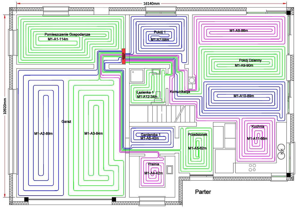 Ogrzewanie podłogowe, Projekt ogrzewania podłogowego