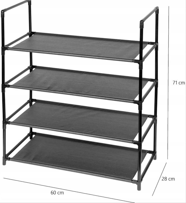 Półka na buty 4 poziomy regał stojak pojemny loft