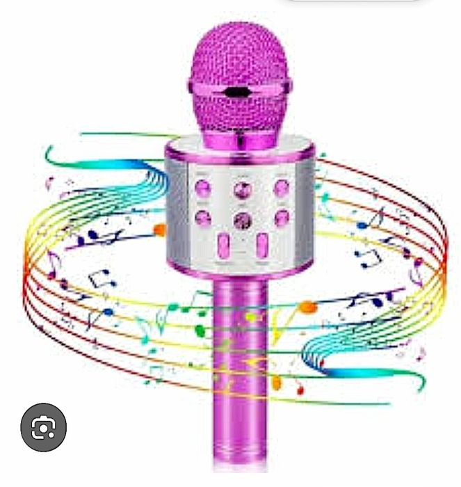 MICROFONE MULTIFUNÇÕES SEM FIOS_Conectividade_Bluetooth de Karaokê_Portátil._USB_SD_MP3_Cor ROSA_Caixa de Som_Youtuber