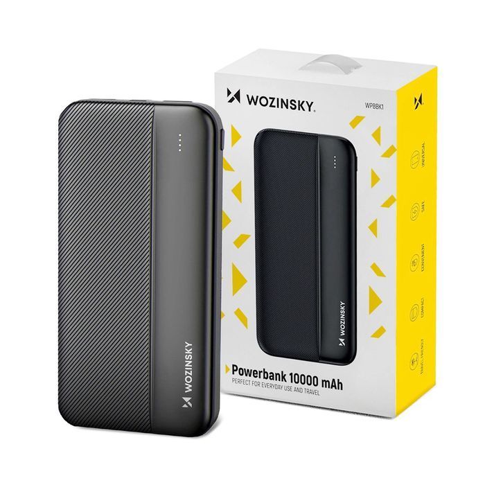 Wozinsky powerbank Li-Po 10000mAh 2 x USB czarny (WPBBK1)