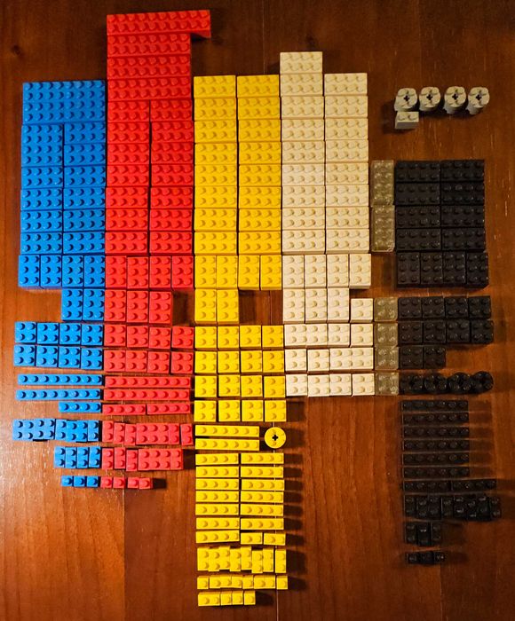 Lego różne klocki bricks używane umyte