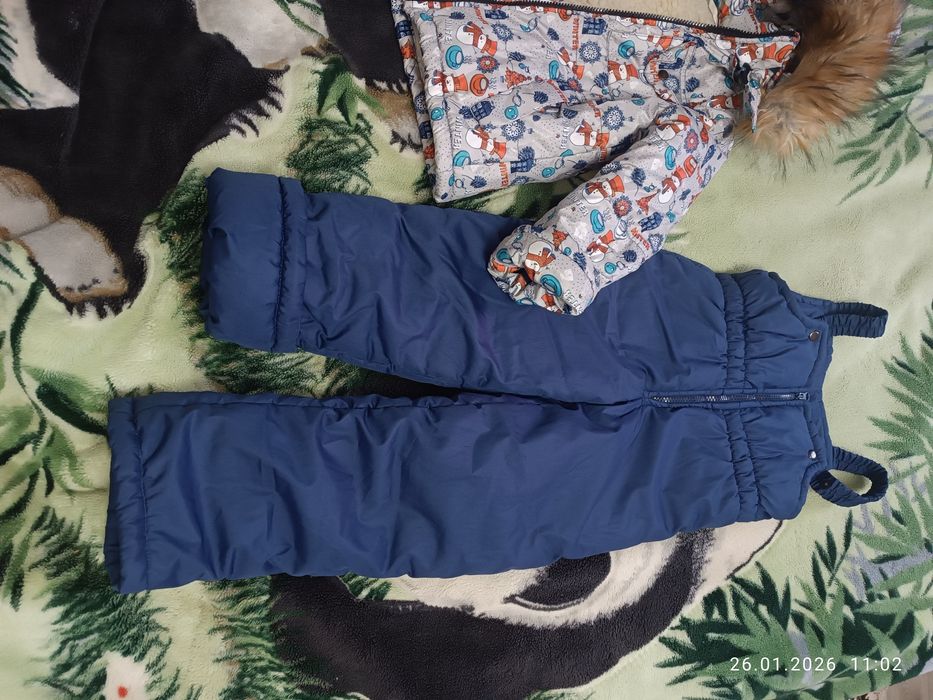 Зимовий комбінезон на овчині куртка штани 110 р