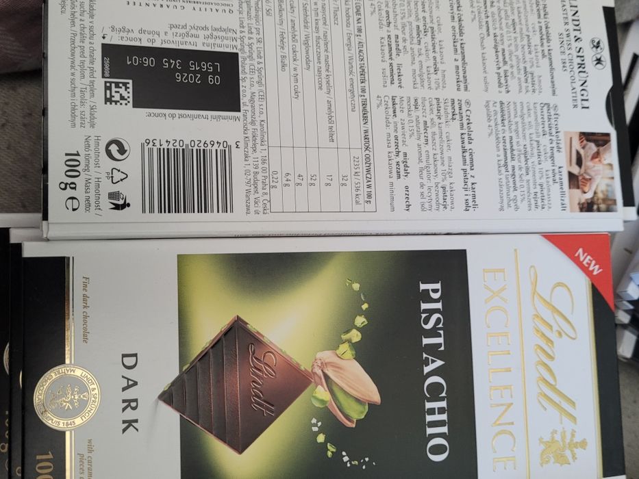 Czekolady lindt  70% 85% Dark PO 10 ZŁ SZTUKA.