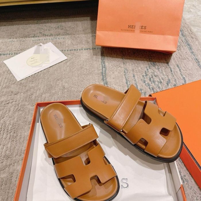 Летние тапки Hermes унисекс