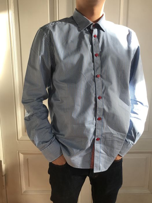 Jack&Jones błękitna koszula w kratkę XXL