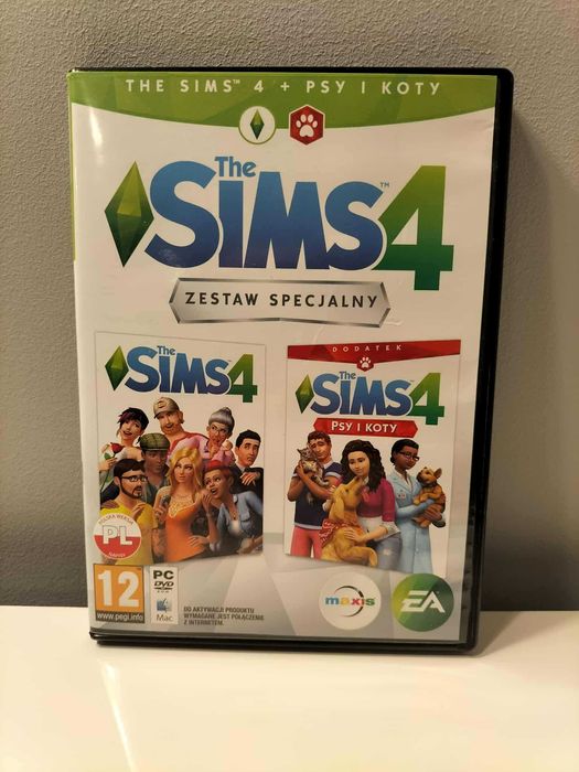 Pudełko po The Sims 4 zestaw specjalny gra podstawowa + Psy i Koty