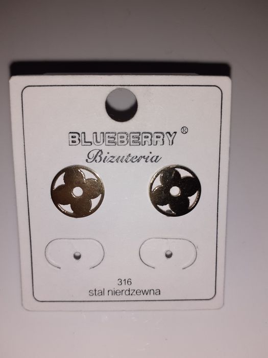 Kolczyki złote wkręty stal nierdzewna