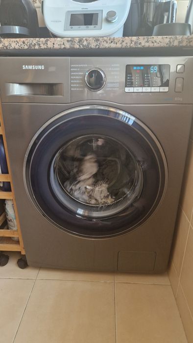 Máquina lavar roupa Samsung 8kg inox