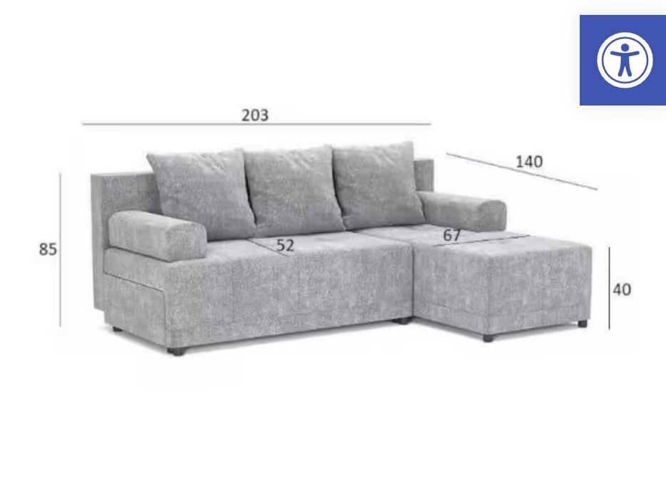 Sprzedam narożnik 203x140