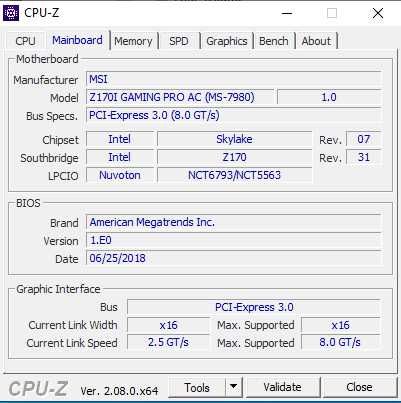 Płyta główna Mini ITX MSI Z170I GAMING PRO AC LGA 1151