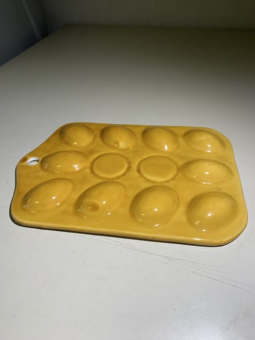 Travessa cêramica para ovos recheados vintage