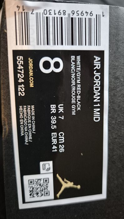 NIKE Jordan Air 1 MId rozm. 41