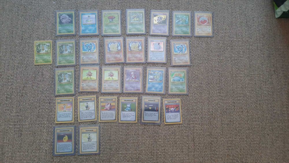 Cartas Pokémon Base Set / Jungle, Fossil, Team Rocket - Raras Português e Inglês - Near Mint / Excelentes / Bom estado