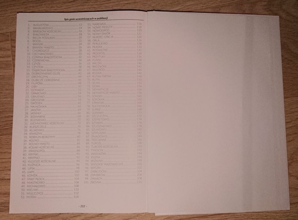 Książka Podlaskie Gminy oprawa twarda