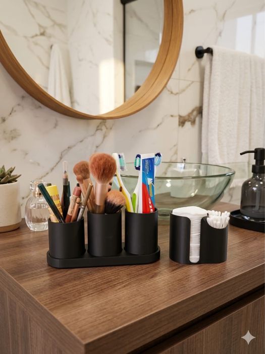 Kit Organizador de Duche - Elegância oara casa de banho e tocador