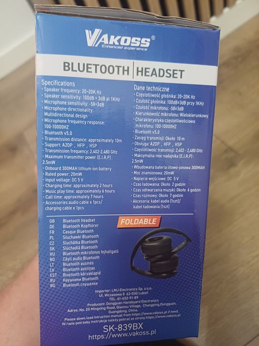 Słuchawki Vakoss bluetooth