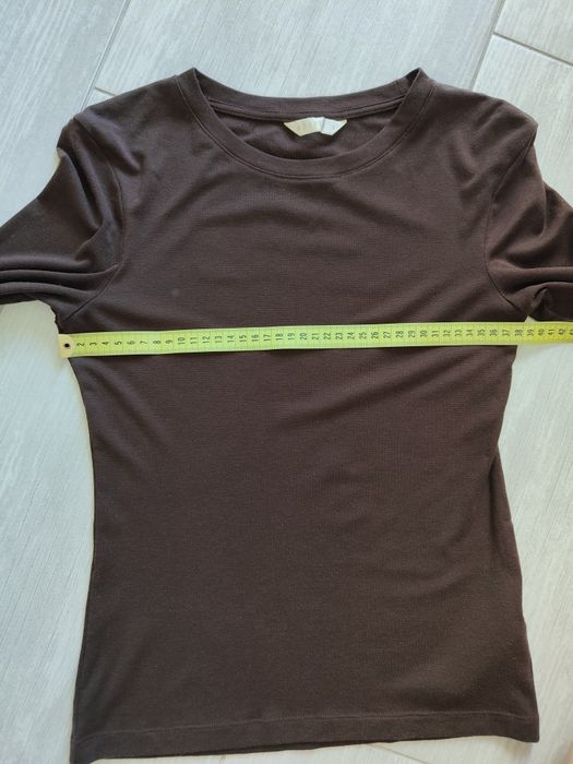 Brązowy longsleeve z dodatkiem wełny, Mohito S