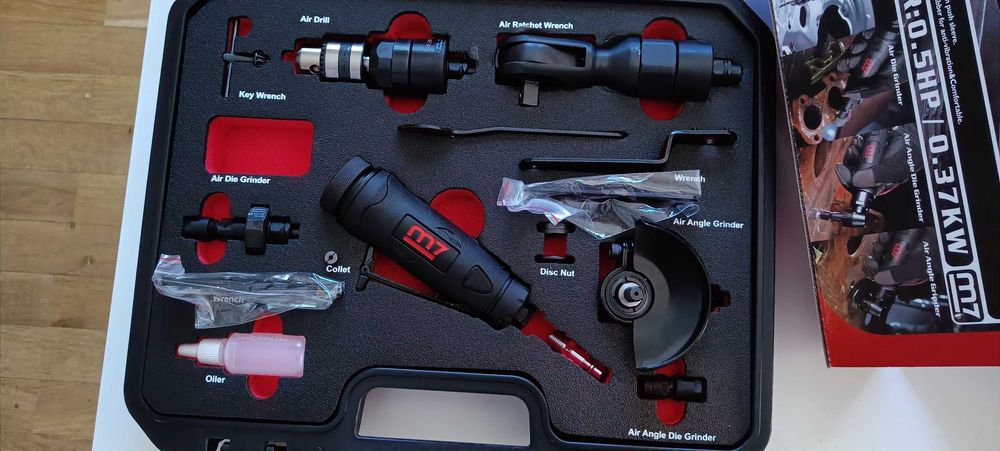 Zestaw narzędzi pneumatycznych 5 w 1 M7 NE-0405-KIT
