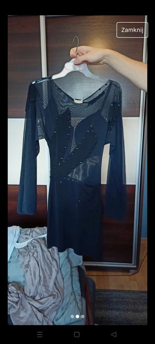 Sukienka czarna siateczkowa