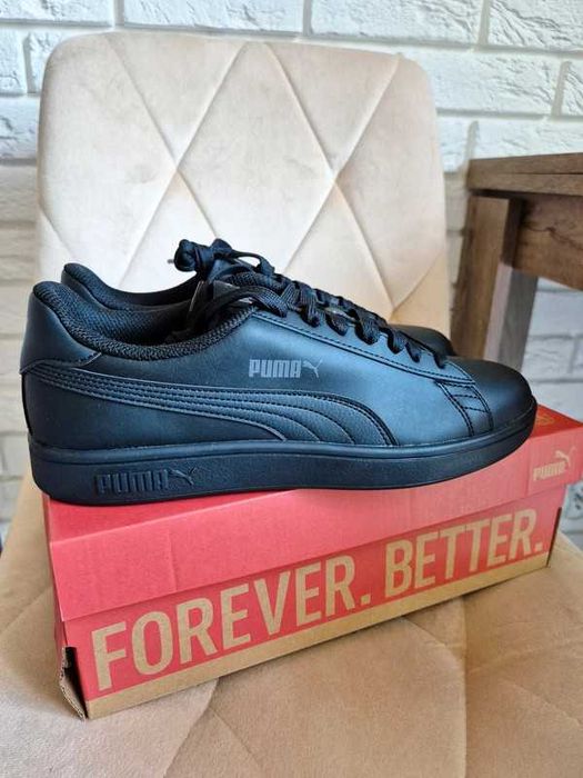 Nowe buty męskie 44.5 Puma czarne skórzane czarne buty 44.5 29 cm