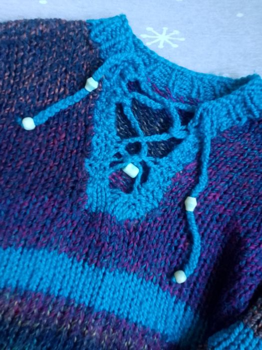 Tunika handmade  na drutach piękne kolory