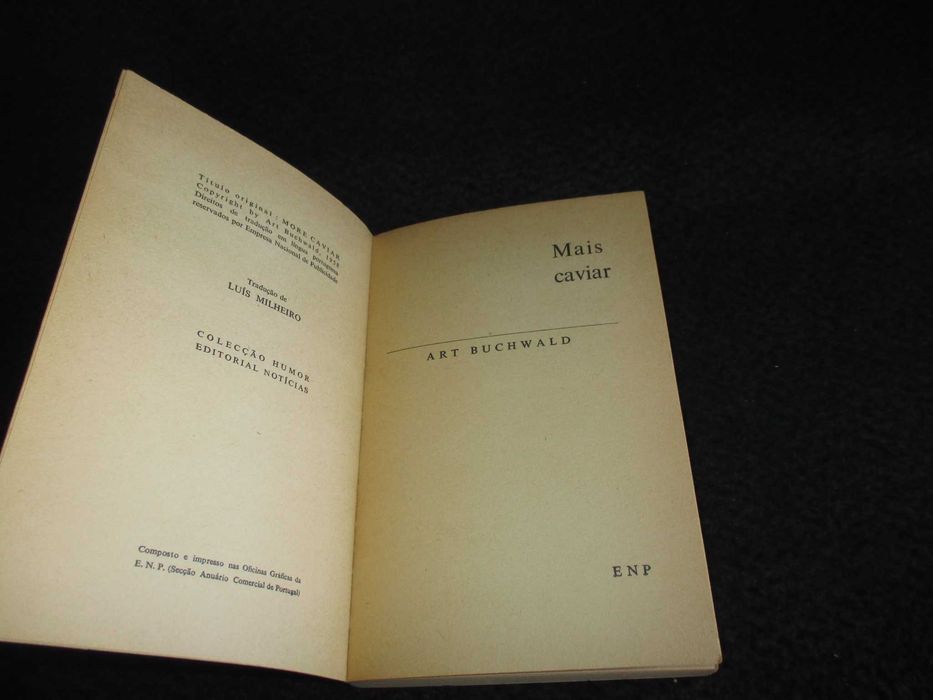 Livro Mais Caviar Art Buchwald