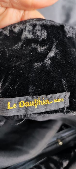 Spódnica a'la aksamit długa MIDI Le Dauphin Paris 36 S czarna