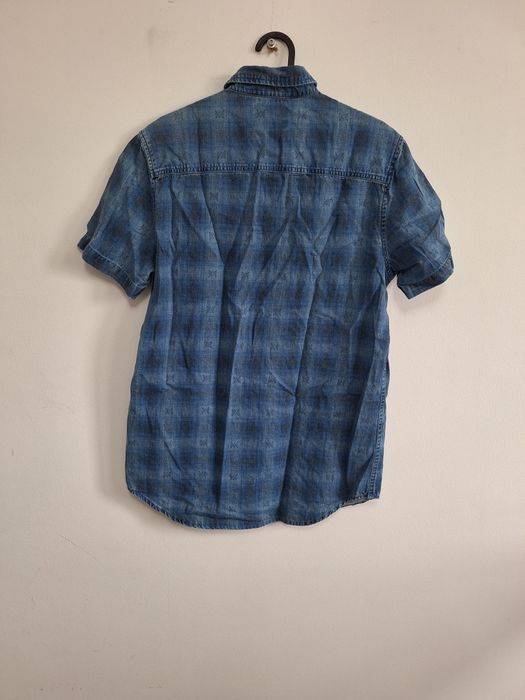 Bawełniana koszula męska na krótki rękaw Topman