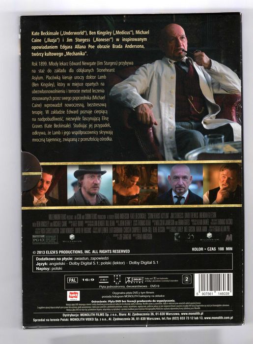 Obłąkani (DVD) Kate Beckinsale Ben Kingsley Brad Anderson Thriller psychologiczny