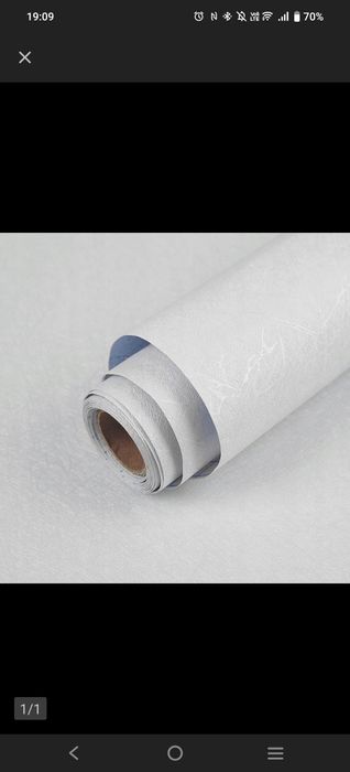 Tapeta Ścienna w rolce Samoprzylepna Wodoodporna 40x300cm Biały