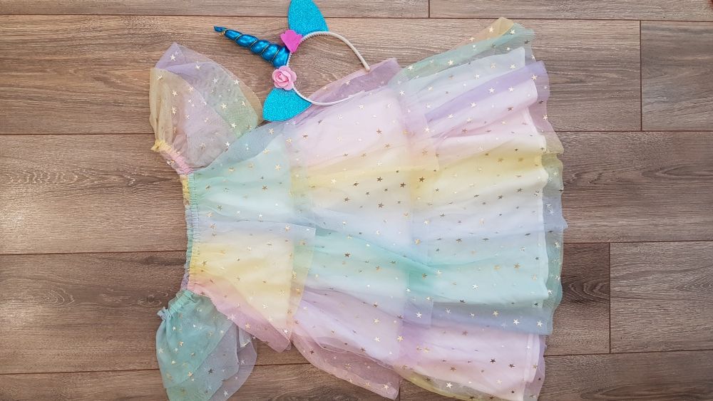 Красивое нарядное платье плаття сукня святкова Эдиноріг Единорог обруч