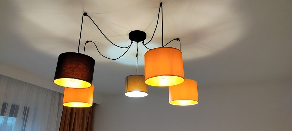 Lampa wisząca 5 kloszy