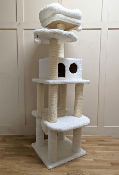 La Digue III Drapak Dla Kota Biały 69x69x163cm Uszkodzony DUŻY