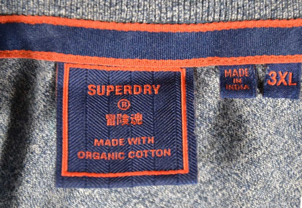 SuperDry Koszulka Męska 3XL Oryginalna Bawełna Super Stan T shirt