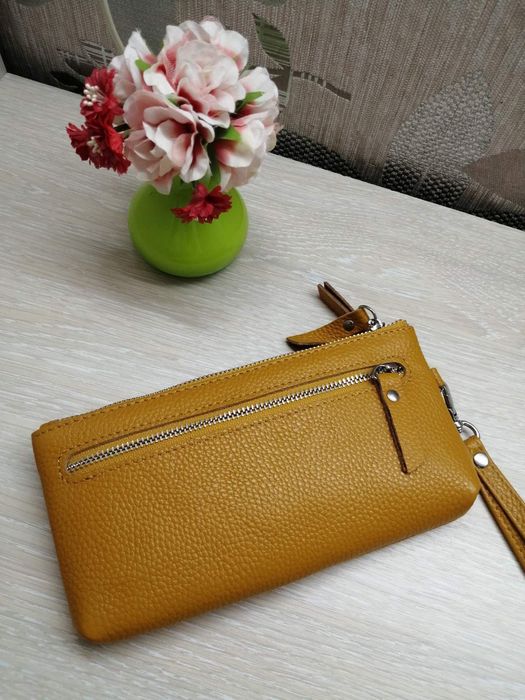 Шкіряний гаманець косметичка