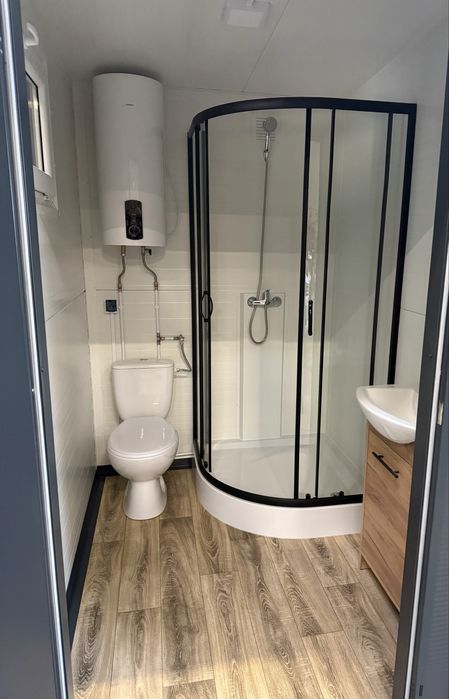 Pawilon kontener sanitarny łazienka WC prysznic natrysk ke