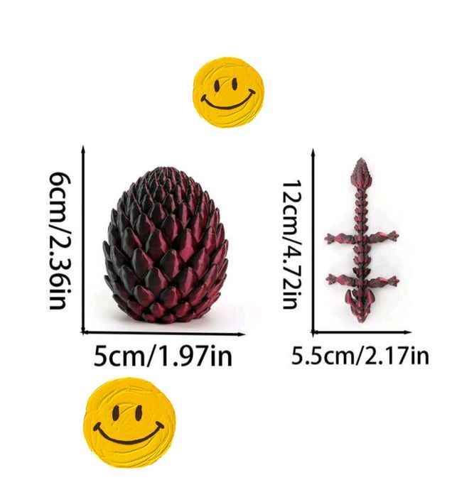 Zestaw smok w jajku 3D figurka piniata